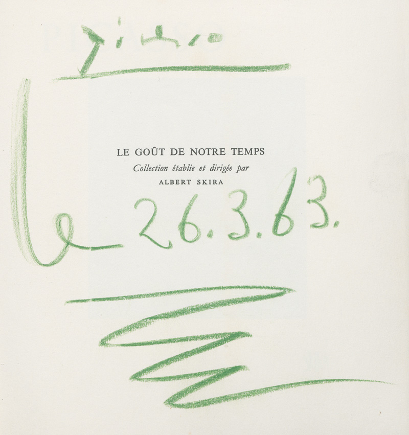Lot 3272, Auction  127, Skira, Albert und Picasso, Pablo, Le goût de notre temps